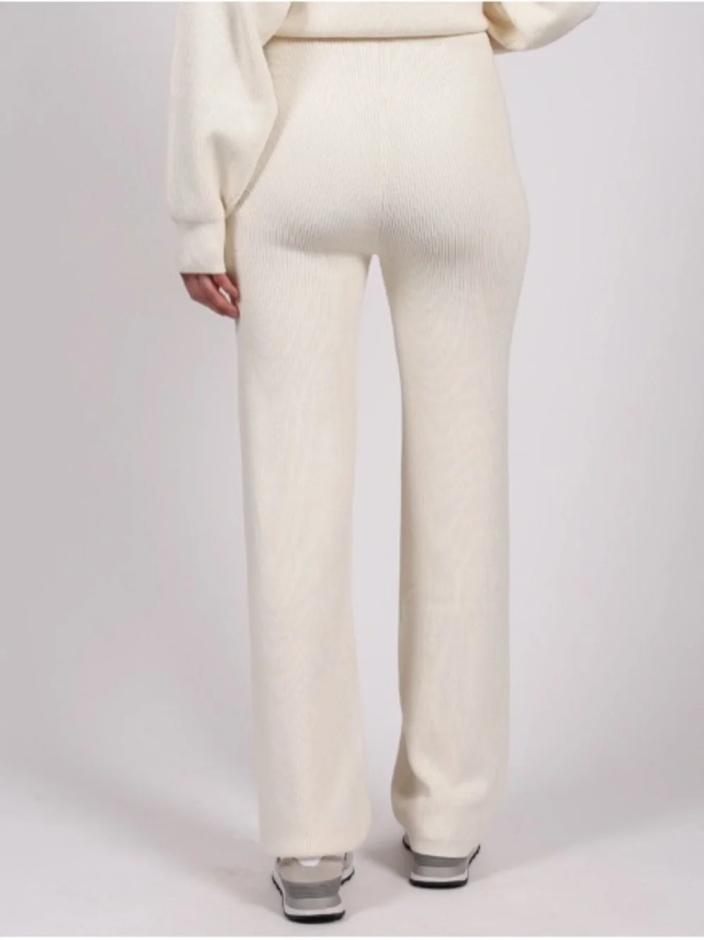 BNWT Brunette The Label Ribbed Knit Pants Cream | Size XL/2XL - Picture 3 of 7